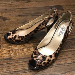 Cheetah Life Stride pumps with peep toe